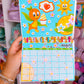 5x7 Full Page Sticker SET - Orange Bird (Undated)