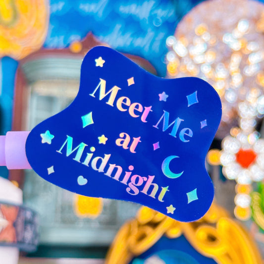 Glitter Waterproof Sticker - Meet Me at Midnight