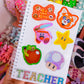 Glitter Waterproof Sticker - Teacher's Apple