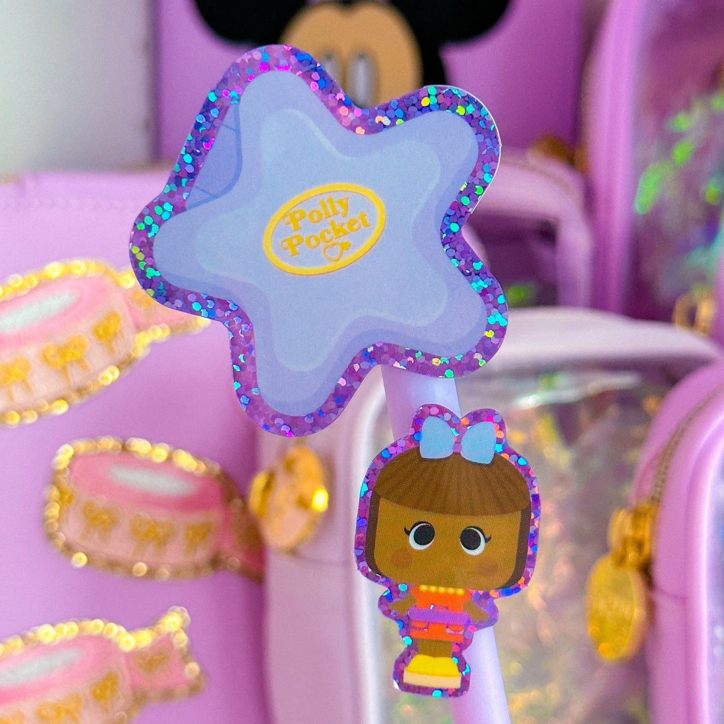 Glitter Waterproof Sticker - Polly Mini Dolls