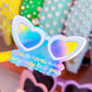 Glitter Waterproof Sticker - Rainbow Heart Shades
