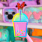 Glitter Waterproof Sticker - Pink Boba