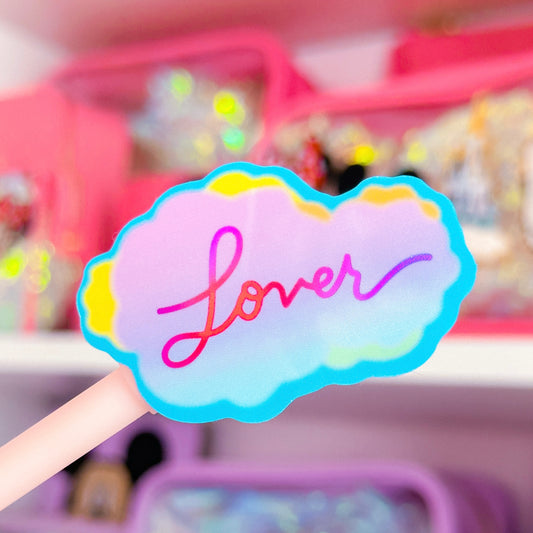 Glitter Waterproof Sticker - Lover Cloud
