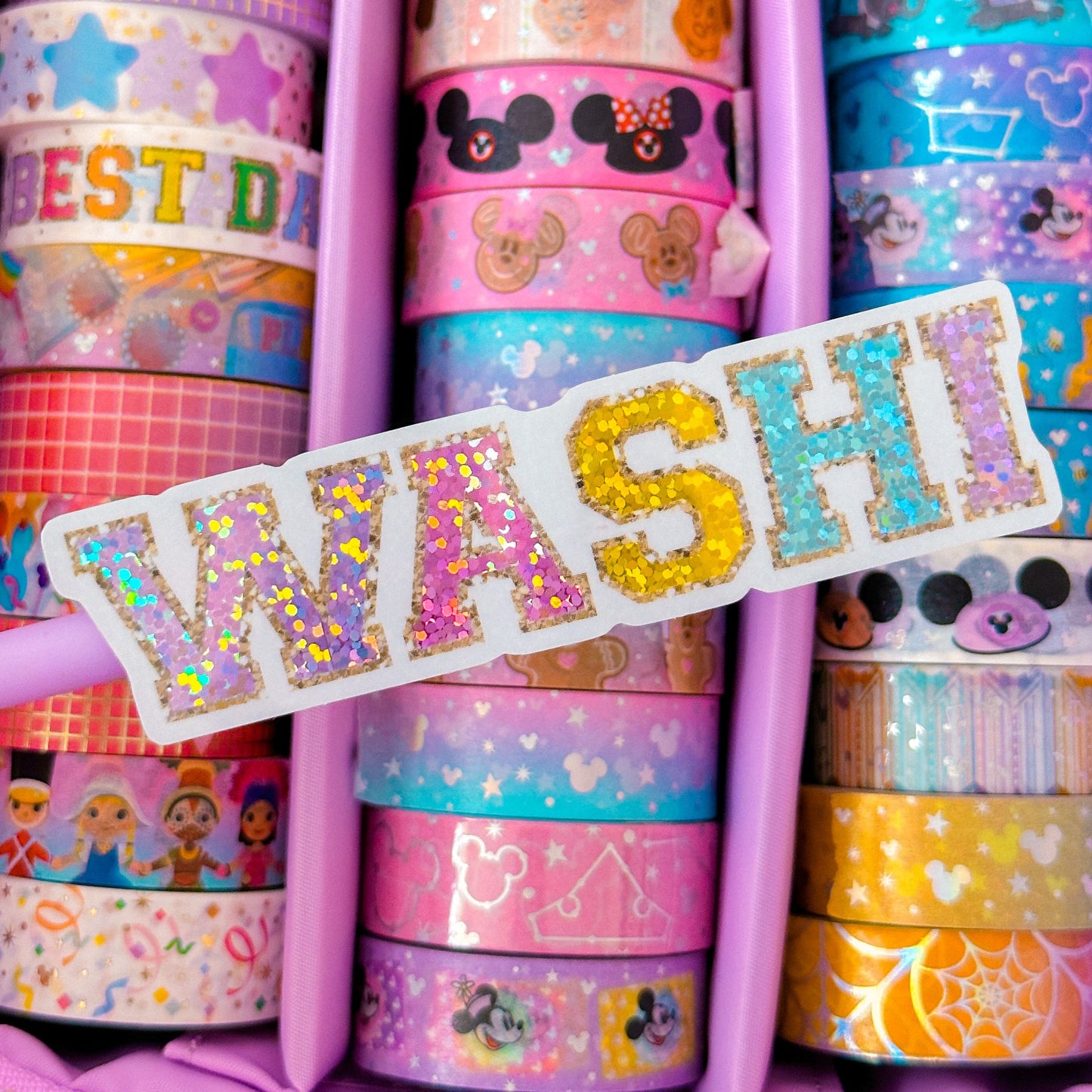 Glitter Waterproof Sticker - WASHI