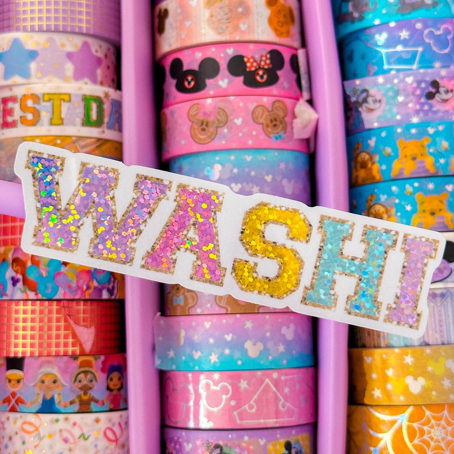Glitter Waterproof Sticker - WASHI