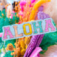 Glitter Waterproof Sticker - Varsity Letter - ALOHA