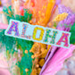 Glitter Waterproof Sticker - Varsity Letter - ALOHA