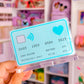 Acrylic Sticky Note Holder - Blue Credit Card