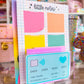 Acrylic Sticky Note Holder - Blue Credit Card