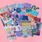 Glitter Waterproof Sticker - Hello Nametag (Blue)