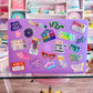 Glitter Waterproof Sticker - Hello Nametag (Blue)