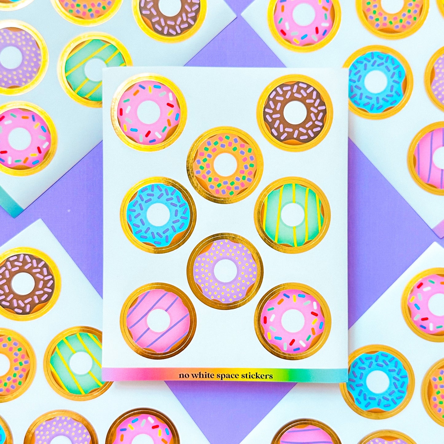 FOILED Paper Deco Stickers - Donuts