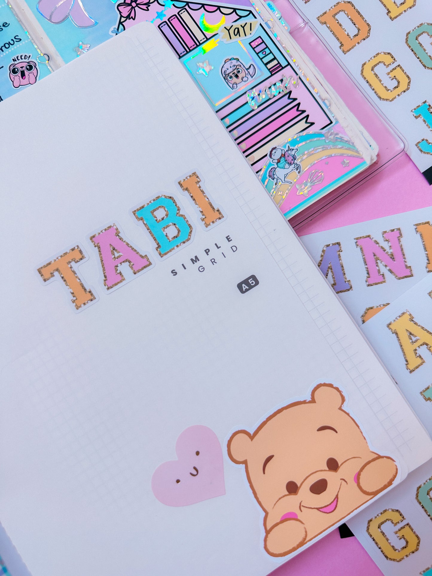 Varsity Alphabet Stickers (SET) - Pastel