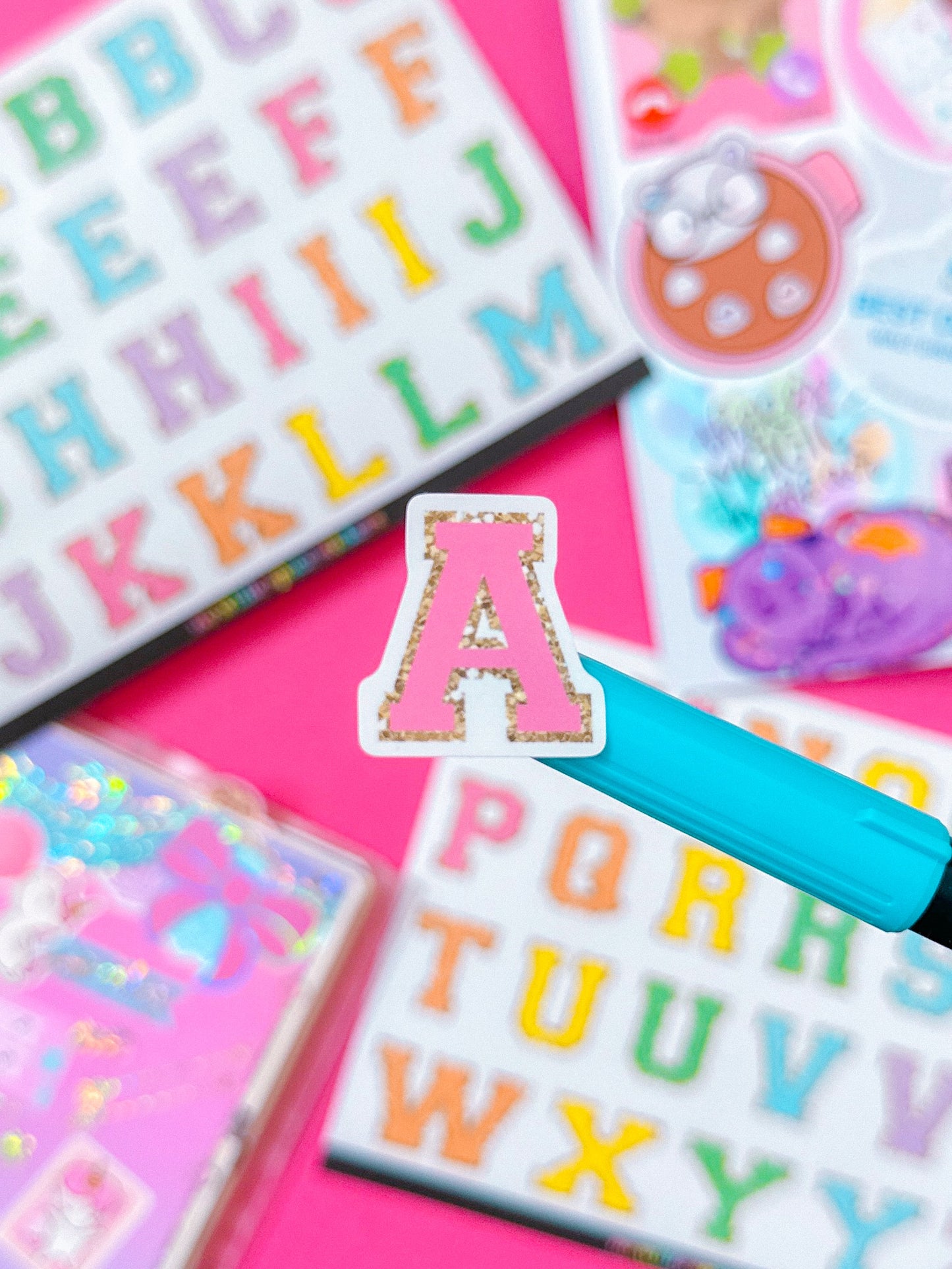 Varsity Alphabet Stickers (SET) - Rainbow