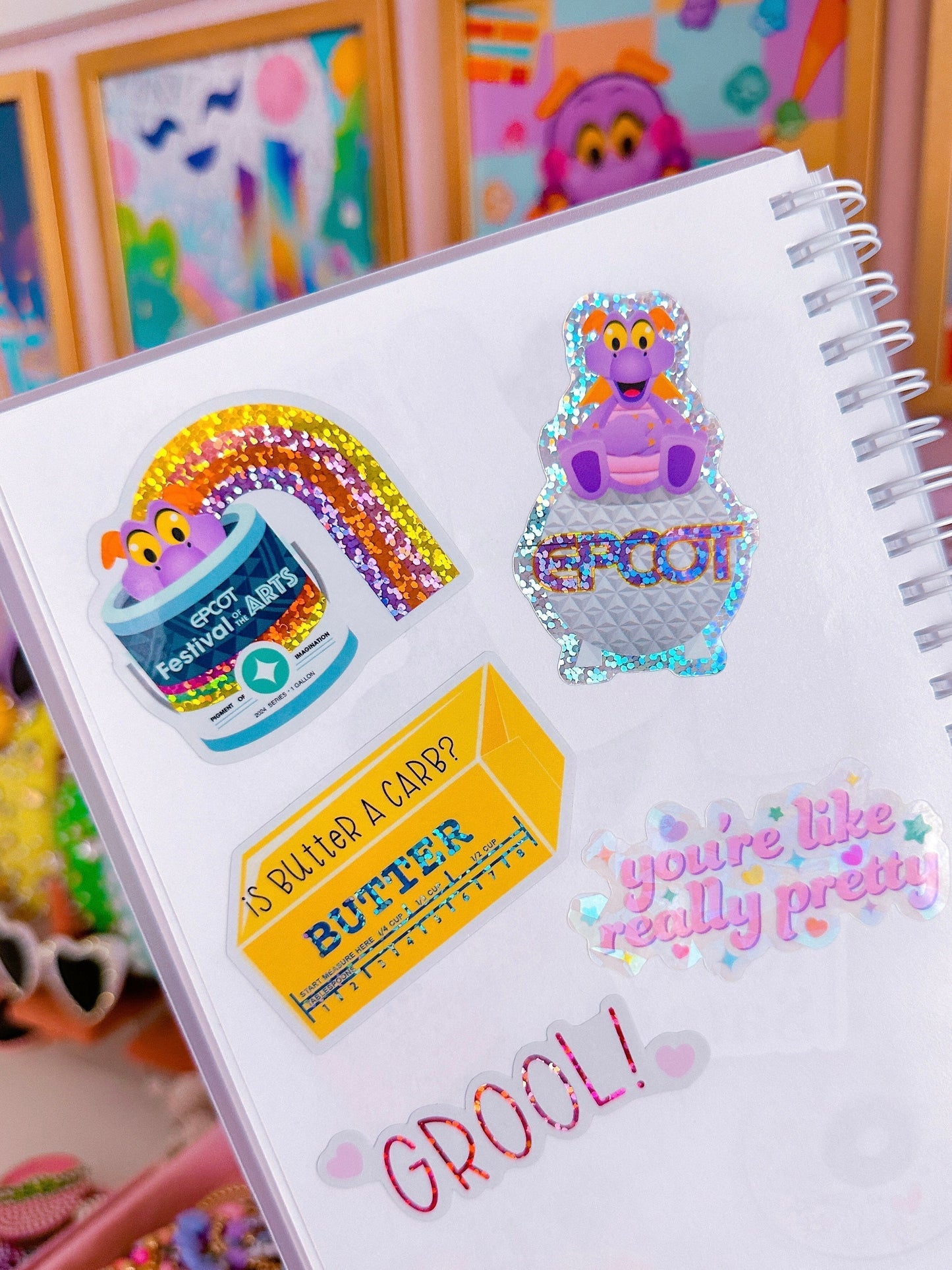 Glitter Waterproof Sticker - Figgy Paint Can