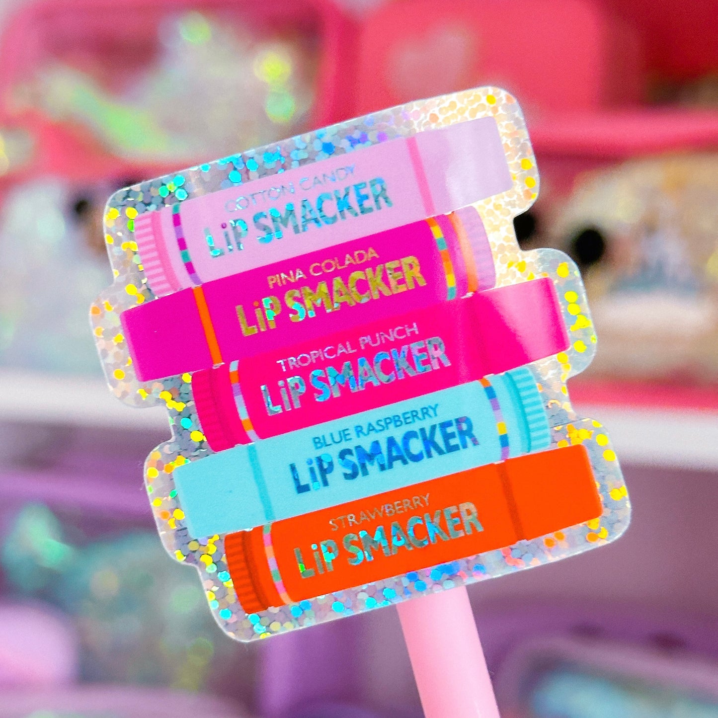 Glitter Waterproof Sticker - Flavored Lip Balms