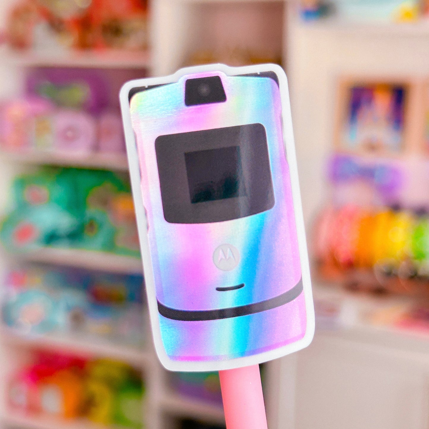 Waterproof Sticker - PINK Flip Phone