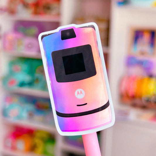 Waterproof Sticker - PINK Flip Phone