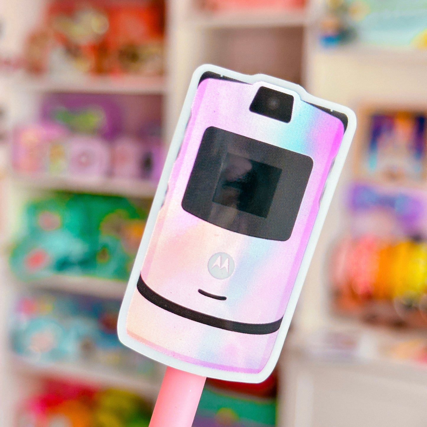 Waterproof Sticker - PINK Flip Phone