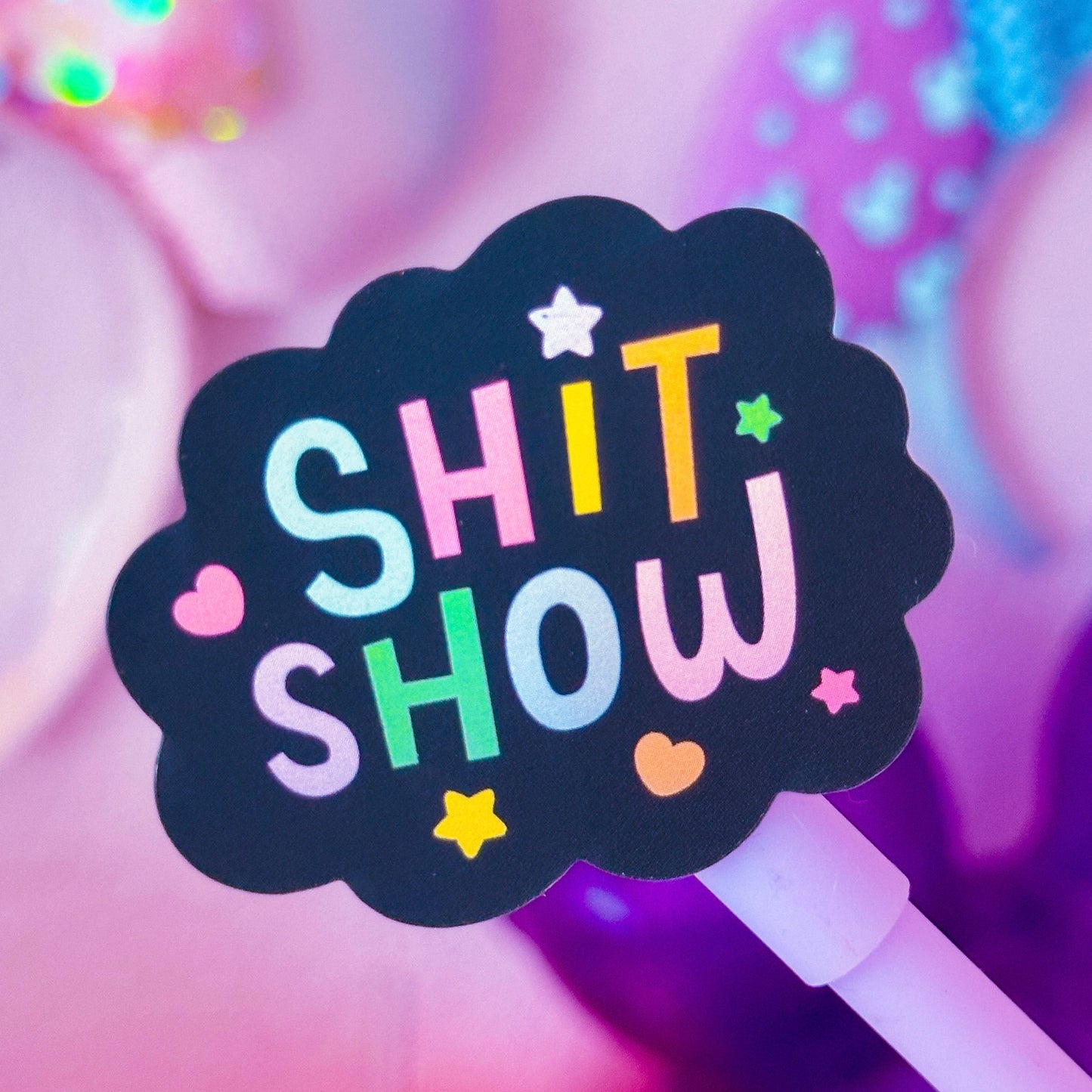 Glitter Waterproof Sticker - S-Show