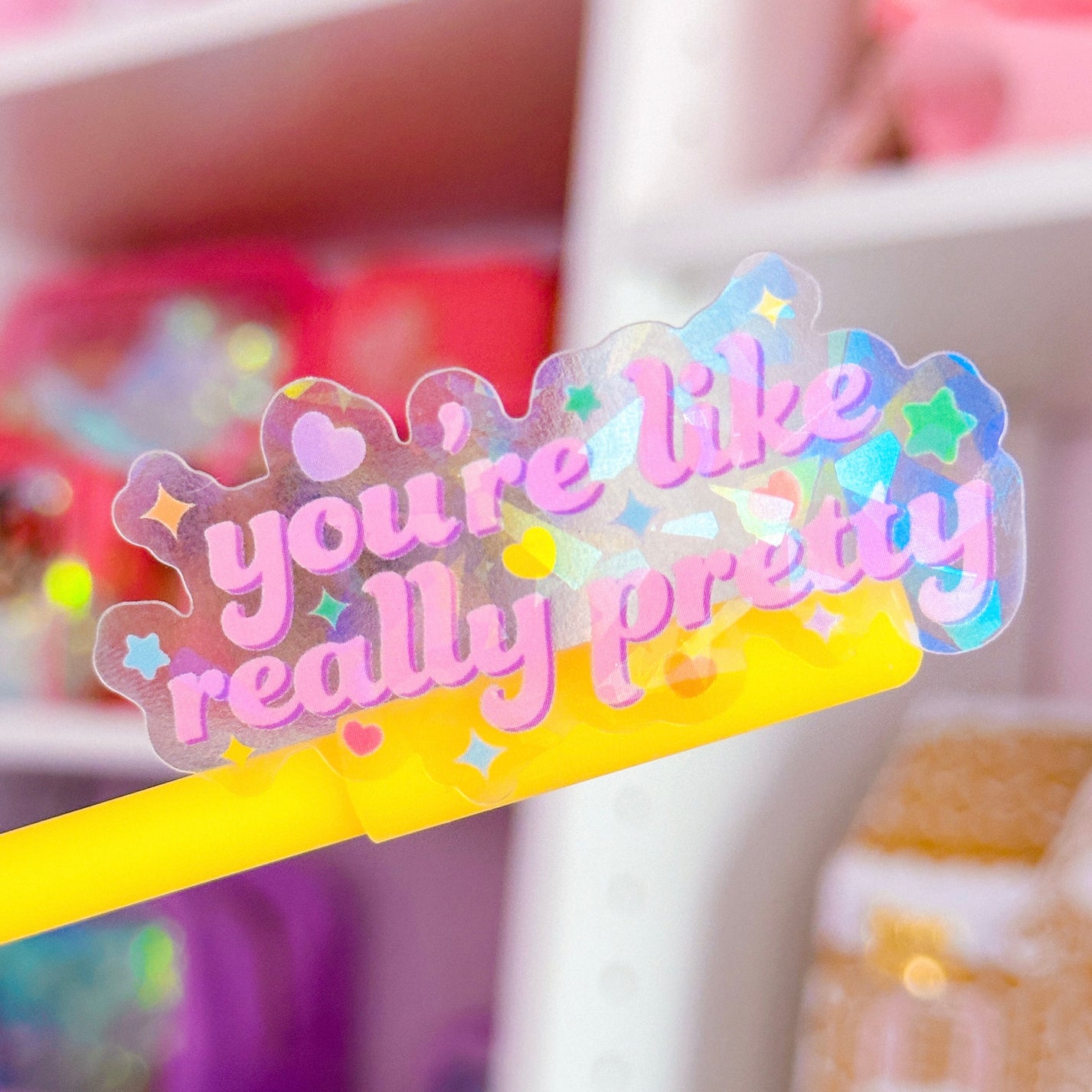 Glitter Waterproof Sticker Really Pretty NoWhiteSpaceStickers