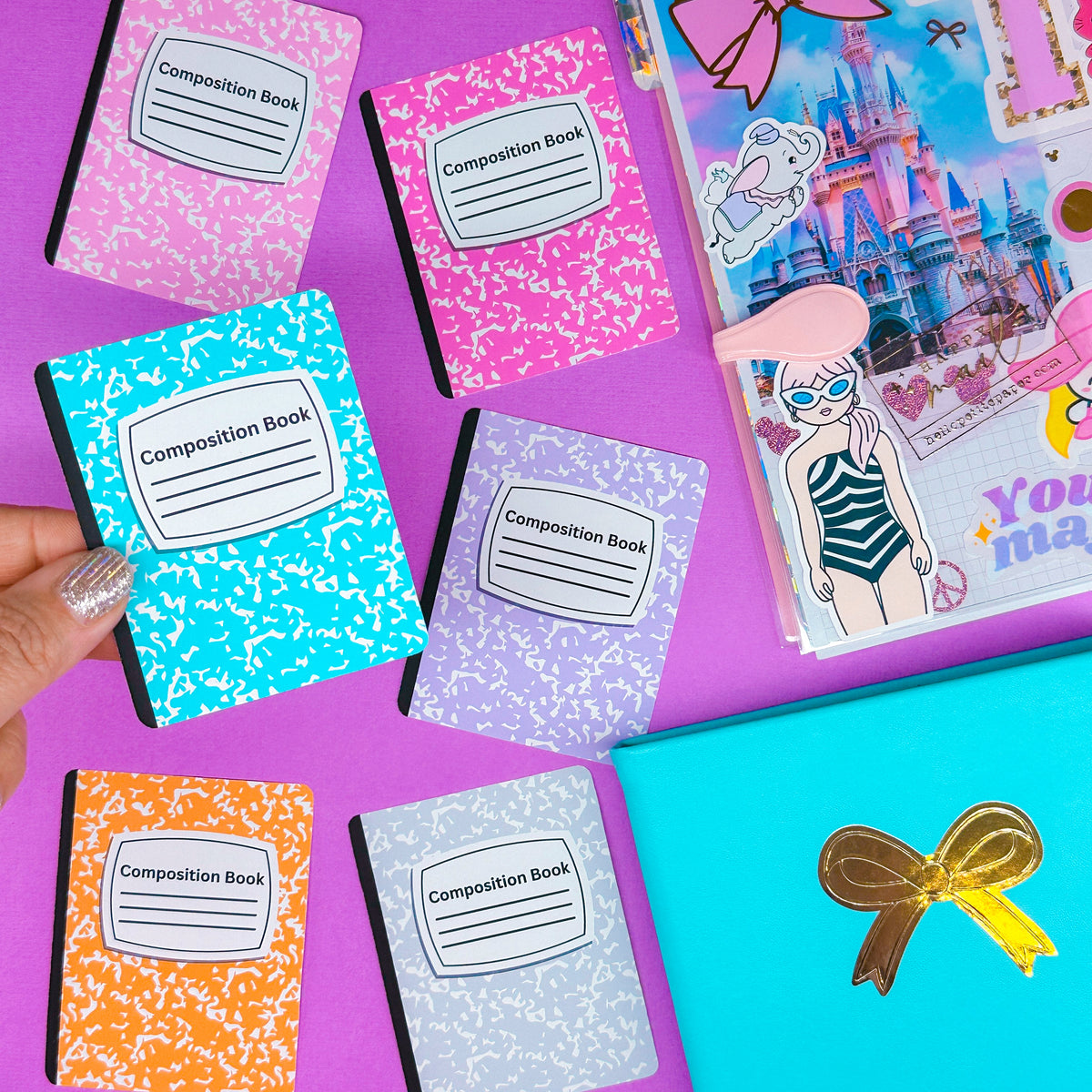 Paper Sticker - Mini Composition Notebook – NoWhiteSpaceStickers
