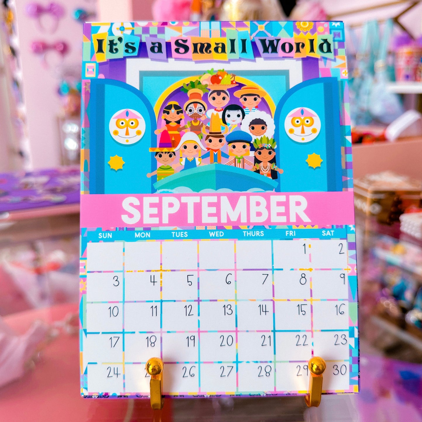 5x7 Premium Luxe Calendar Card - Small World (September 2023)