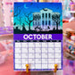 5x7 Premium Luxe Calendar Card - DL Haunted Mansion (October 2023)