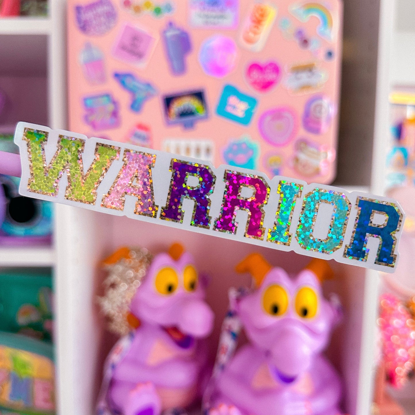 Waterproof Sticker - Varsity Letter "WARRIOR"