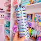 20oz Stainless Steel Skinny Tumbler FULL WRAP -  Rainbow Monorails