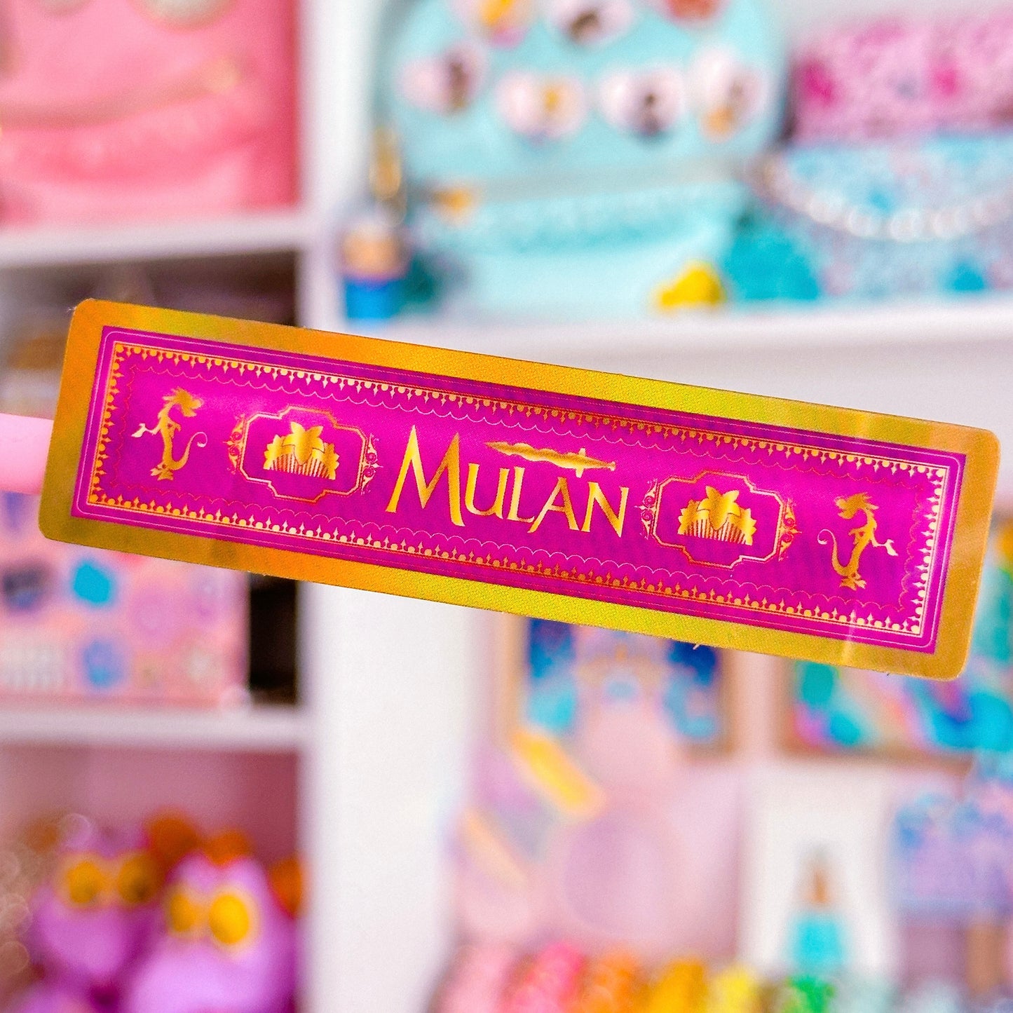 Waterproof Sticker - (Mulan) Book Spine