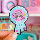 Waterproof Sticker - It's Okay To Be Weird Racoon Ribbon