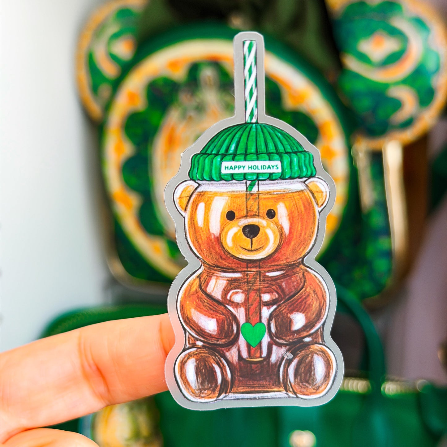 Waterproof Sticker - VIRAL Teddy Bear Cup