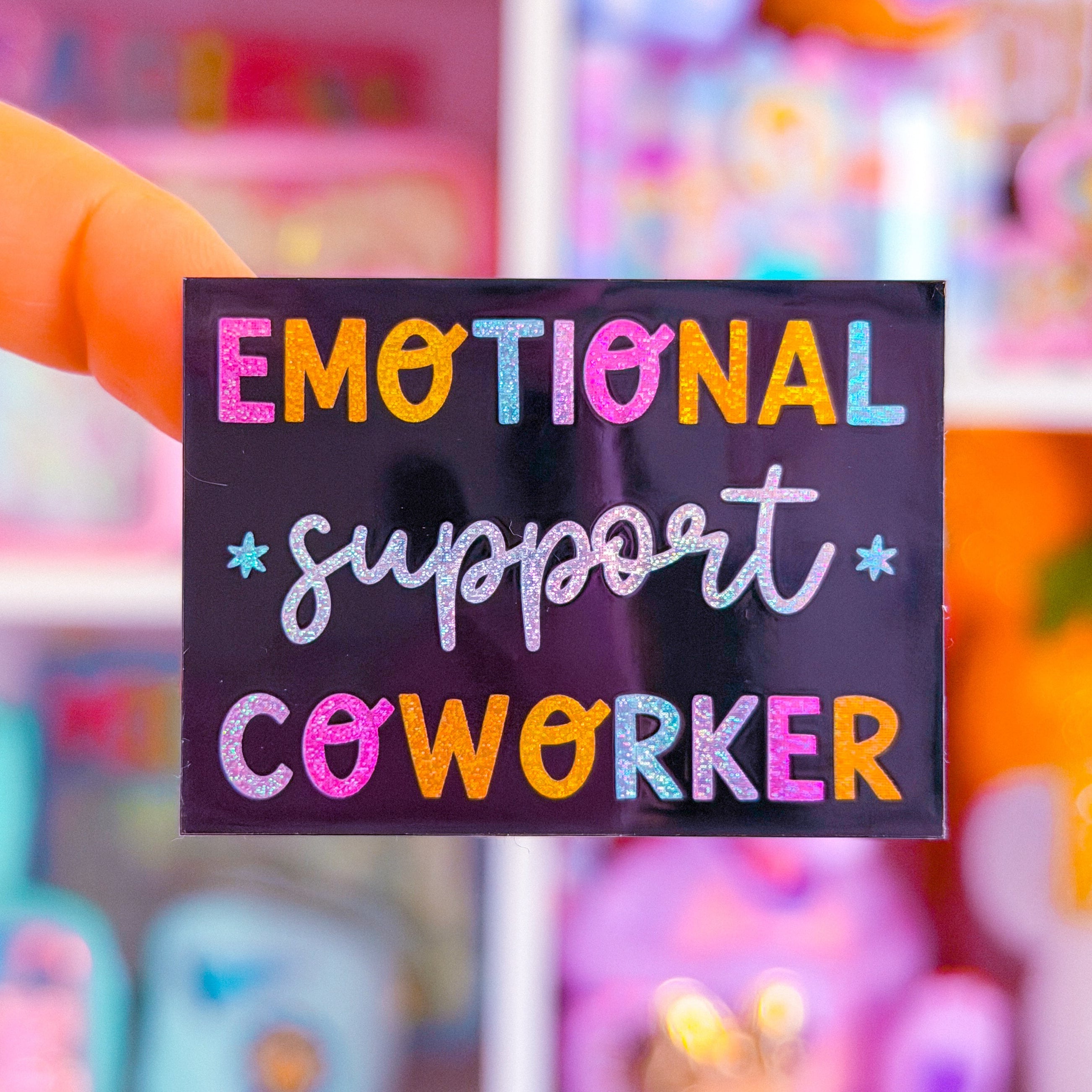 Trying Support Sticker Waterproof Sticker - Emotional Support Coworker – NoWhiteSpaceStickers