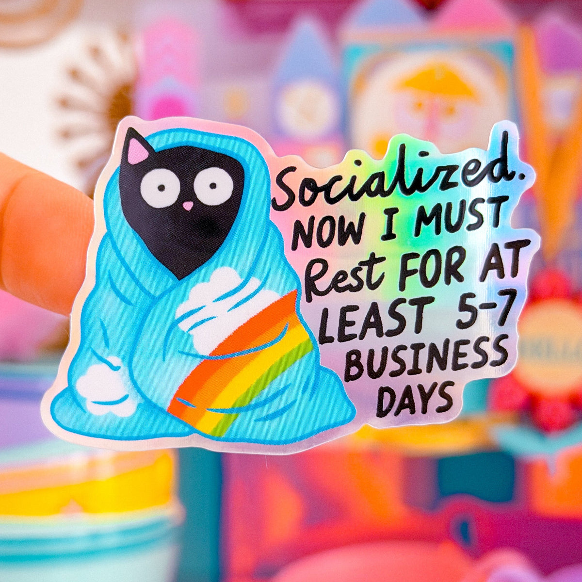 Waterproof Sticker - Rest For 5-7 Business Days – NoWhiteSpaceStickers