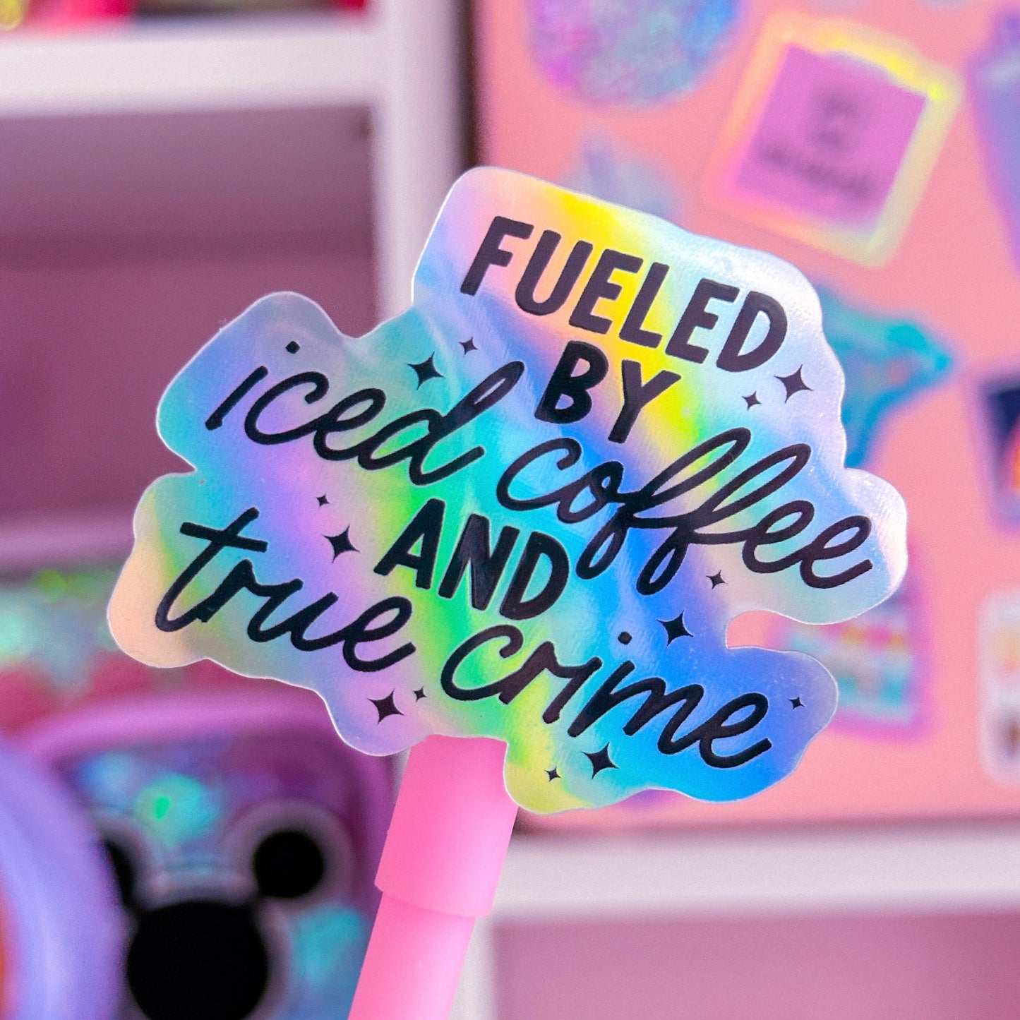 Waterproof Sticker - Fueled By Coffee & True Crime
