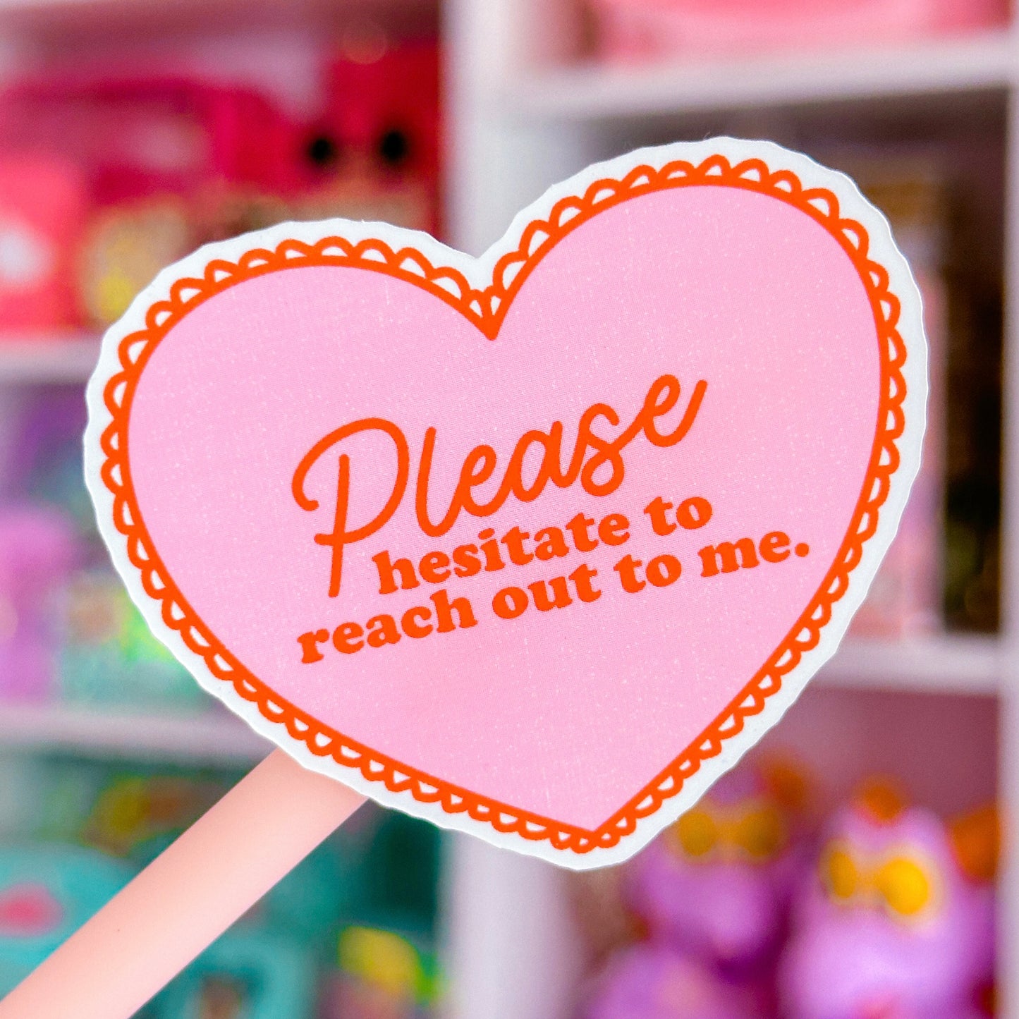 Waterproof Sticker - Please Hesitate Heart