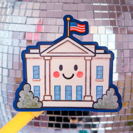 Waterproof Sticker - White House Cutie