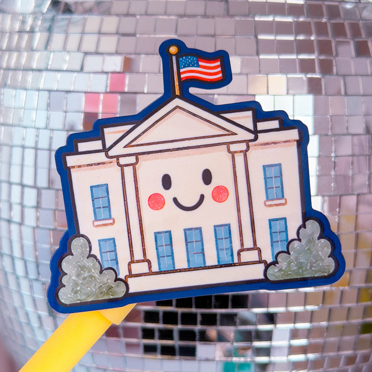 Waterproof Sticker - White House Cutie