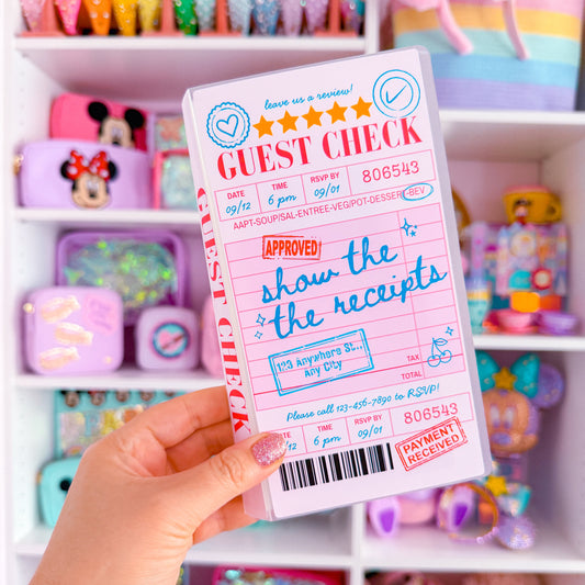 3.5x7.5 Junk Journal Storage Book - Guest Check