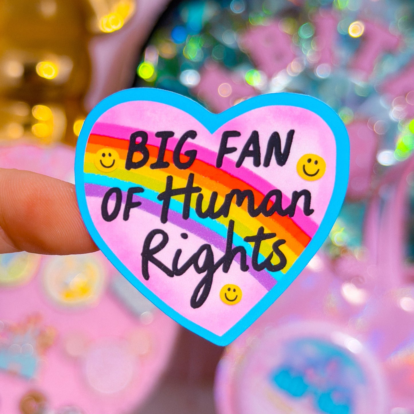 Waterproof Sticker - Big Fan Of Human Rights