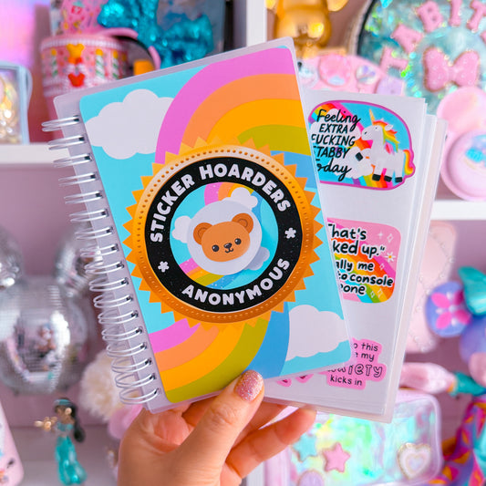 4x6 Reusable Sticker Release Book - STICKER HOARDERS ANON