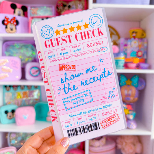 3.5x7.5 Junk Journal Storage Book - Guest Check