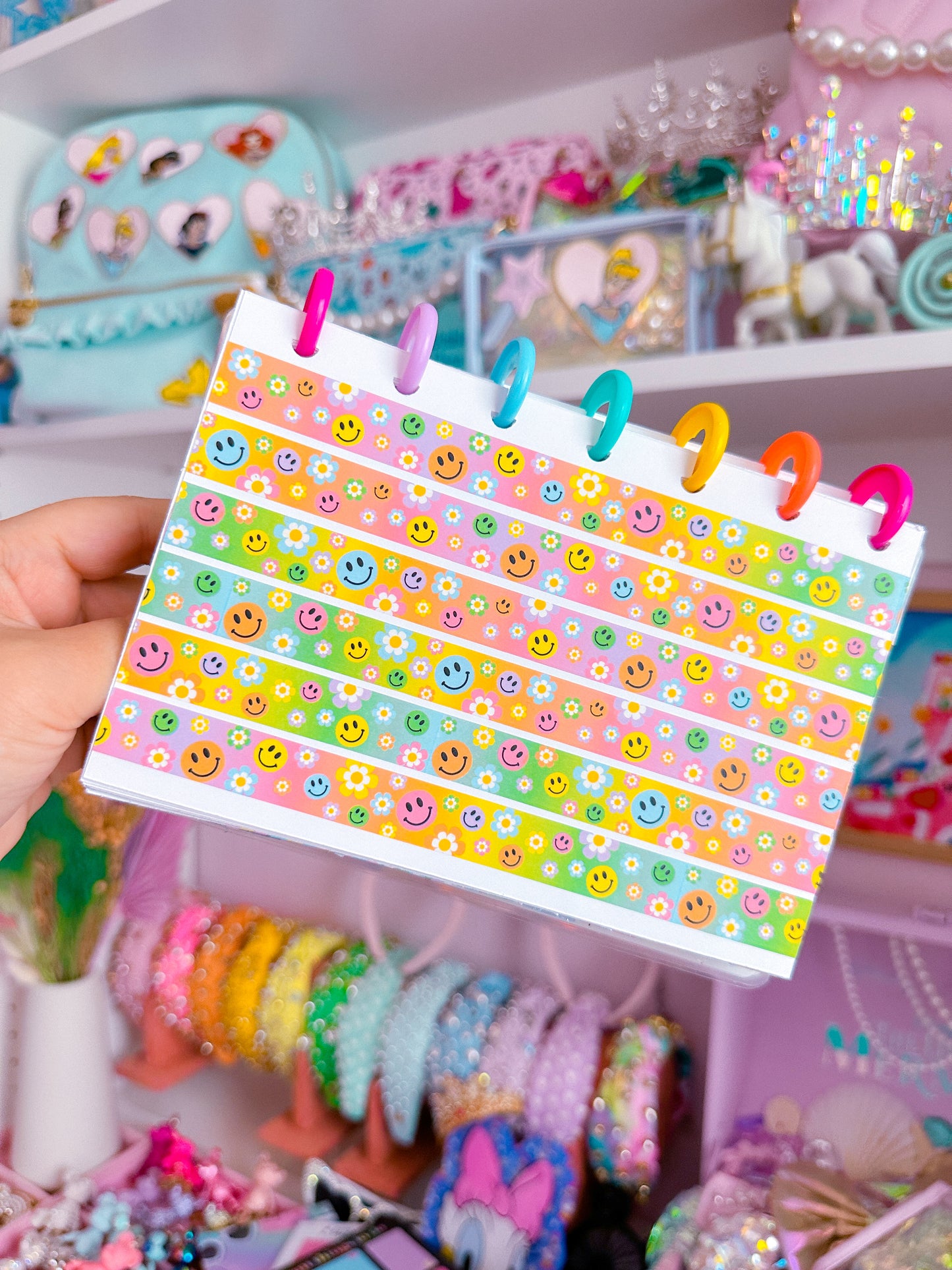 15MM Washi Tape - Groovy Happy Faces & Flowers