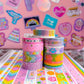 15MM Washi Tape - Groovy Happy Faces & Flowers