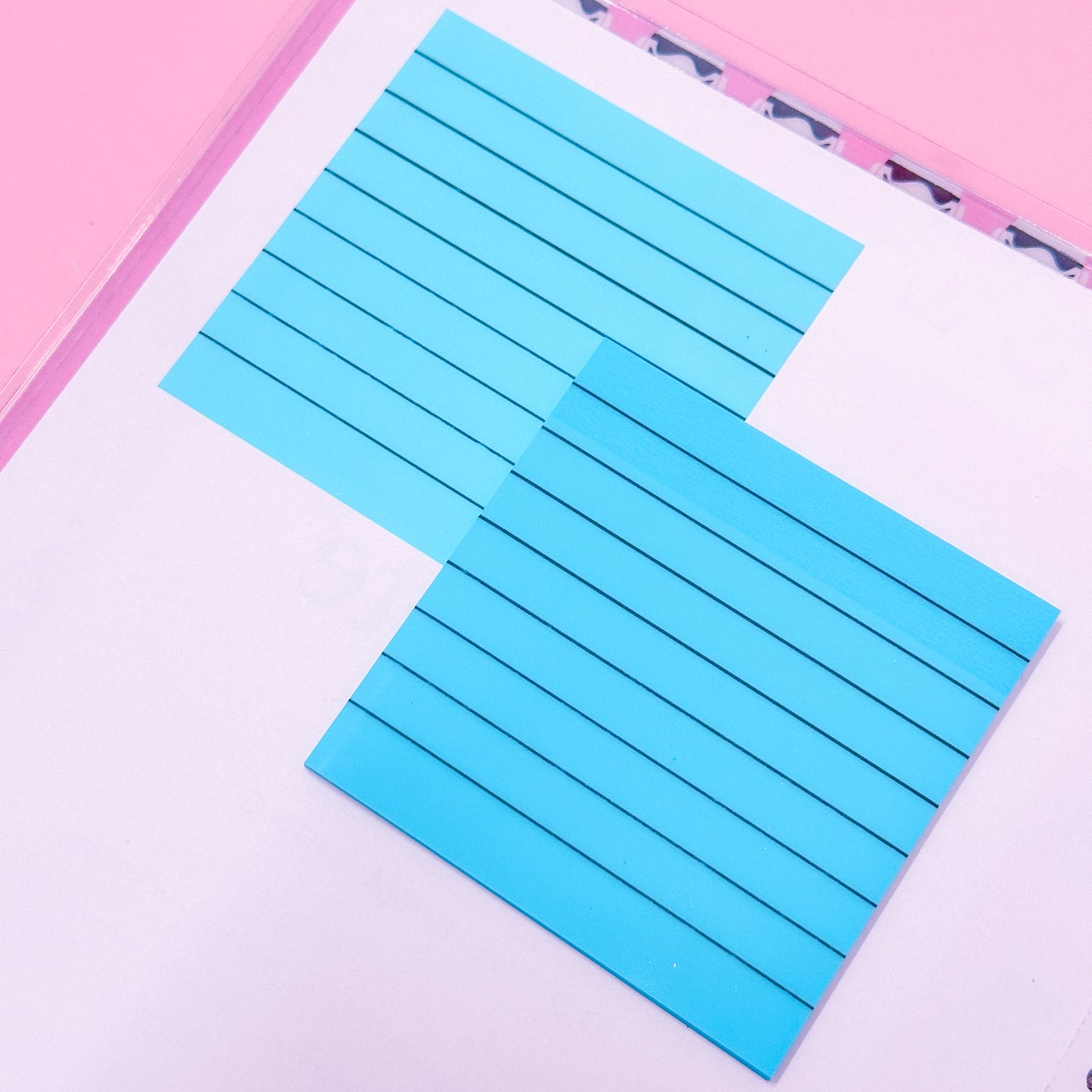 Transparent Sticky Notes - 3x3 Pastel (Lined)