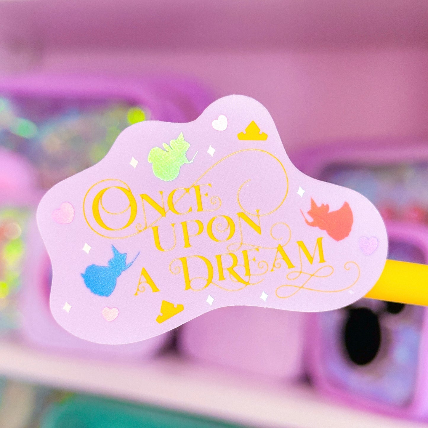 Glitter Waterproof Sticker - Once Upon A Dream