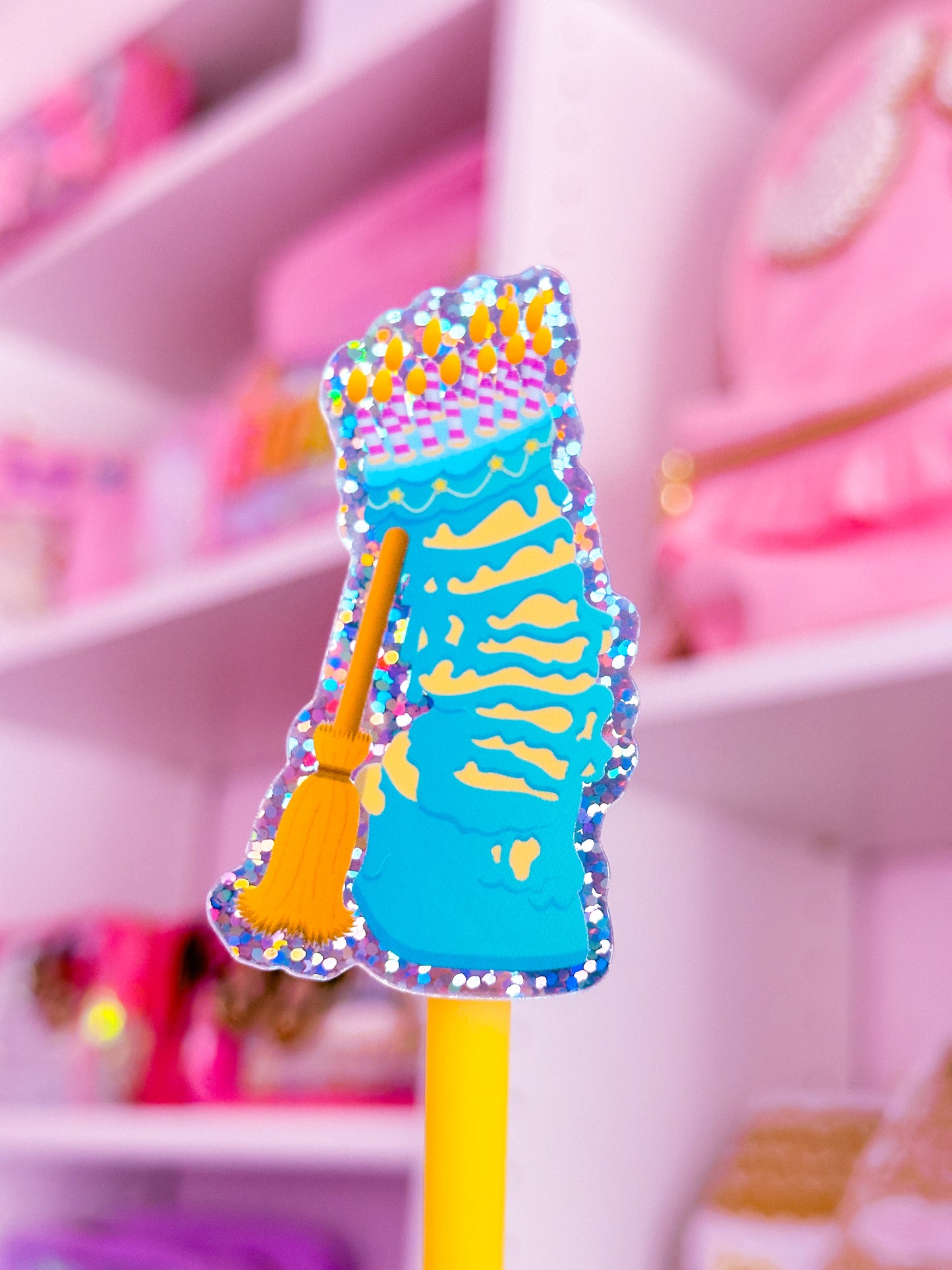 Waterproof Sticker - (Aurora)Magical Birthday Cake