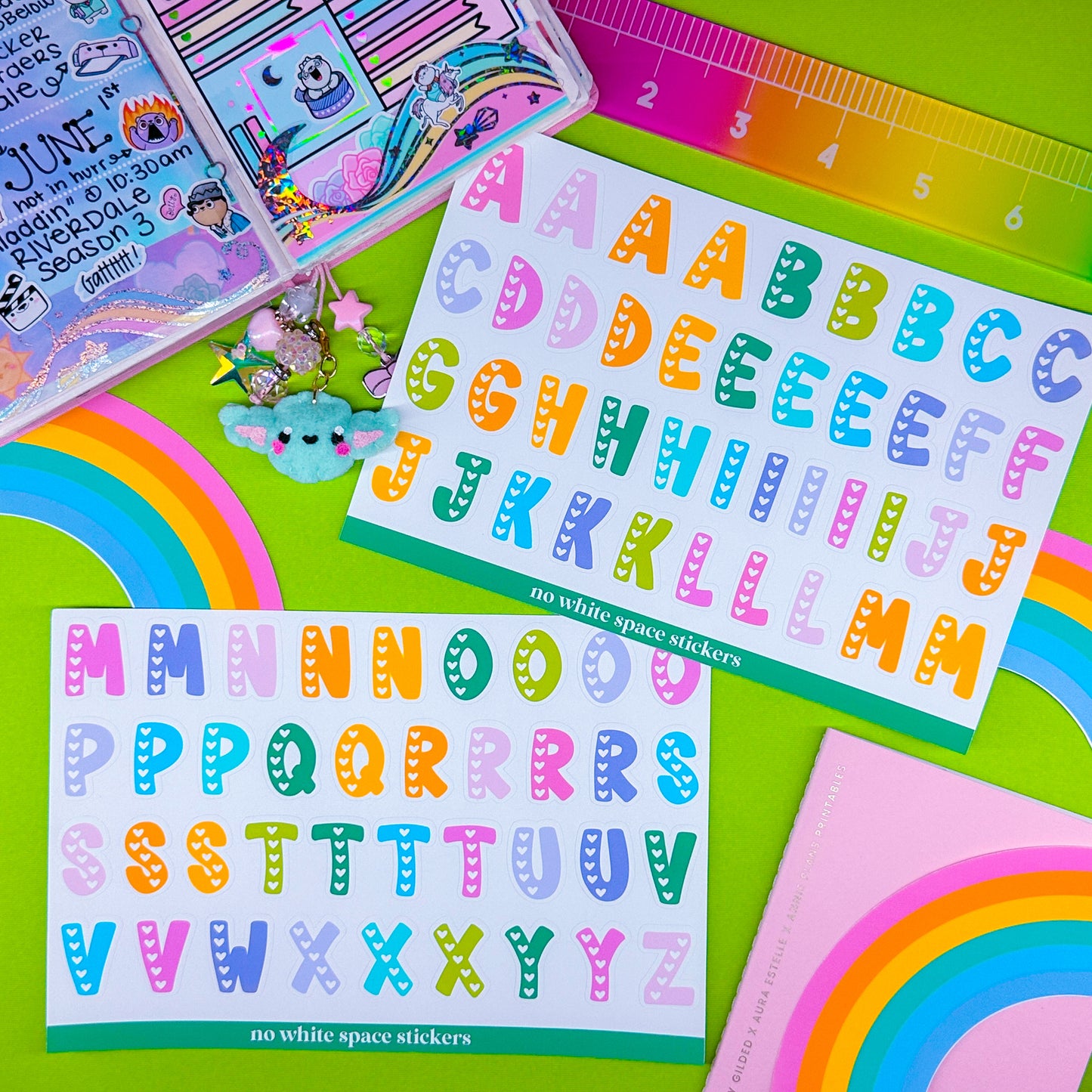 Alphabet Stickers - Lucky Colorway