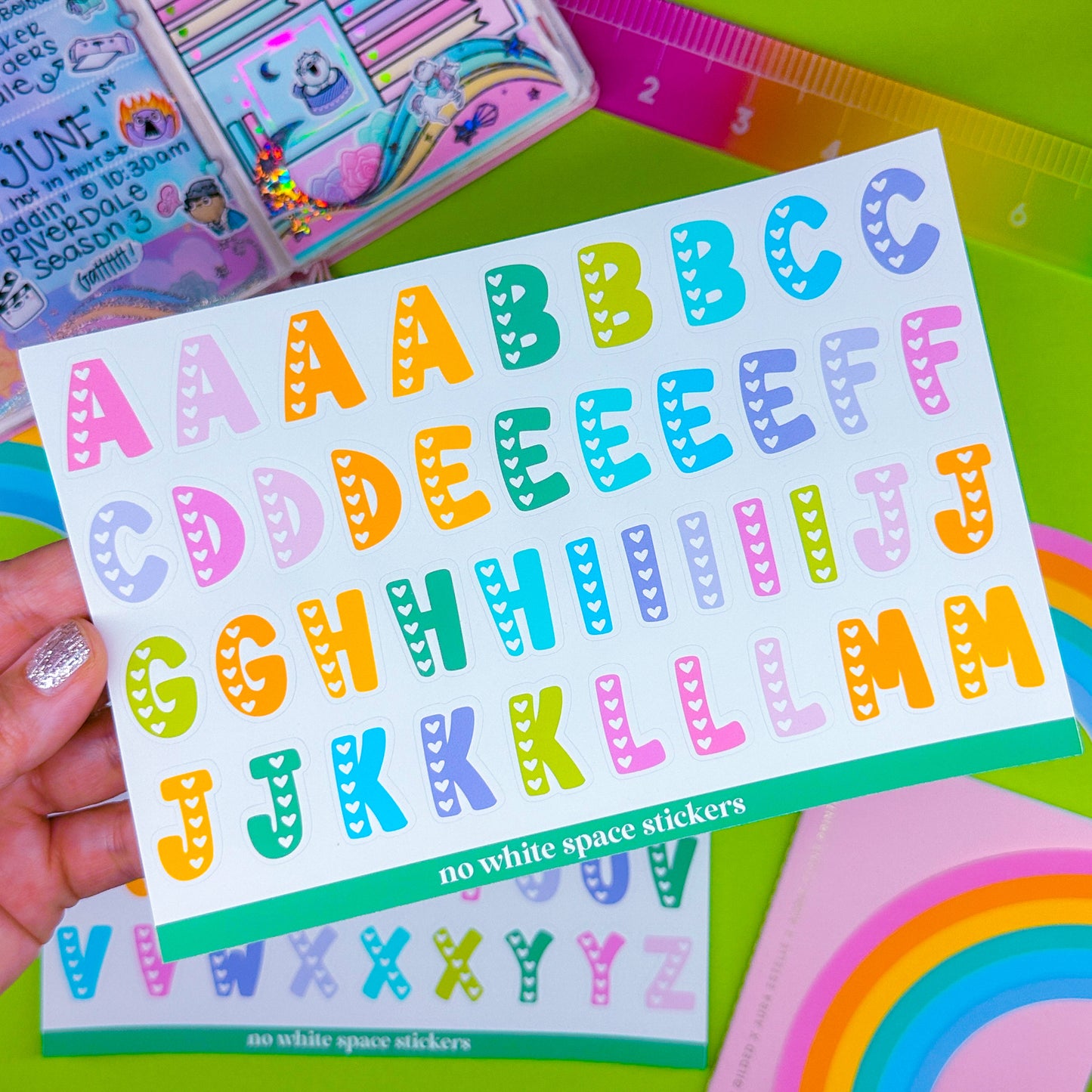 Alphabet Stickers - Lucky Colorway